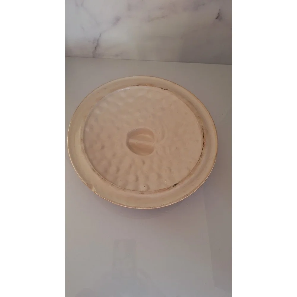 Vintage Ceramic Apple Pie Dish with Lid: Farmhouse‎ Kitchen Decor 10x10